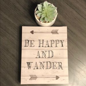 Be Happy Canvas Wall Decor